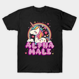 Alpha Male Unicorn Design T-Shirt